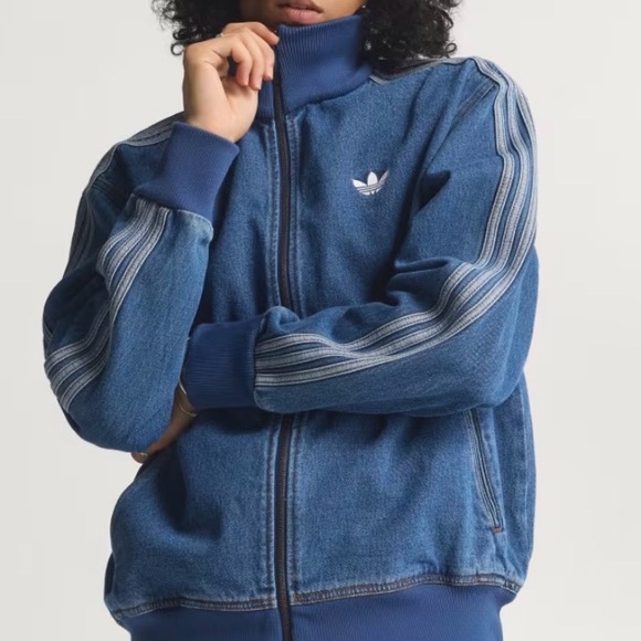 adidas Originals Other - NWT XS Adidas Originals DENIM TRACK TOP w/ ZIPPER VERSATILE, MODERN SILHOUETTE.